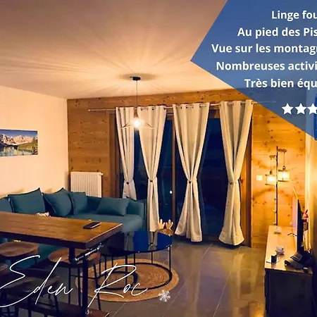 L'eden Roc - T2 Confortable Au Pied Des Pistes, Vue Sur La Vallée Apartamento Saint-Jean-dʼAulps